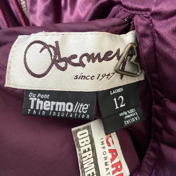 Obermeyer Mont Blanc Reversible Puffer Vest in Purple & Black Women's Size 12 - Picture 4 of 9